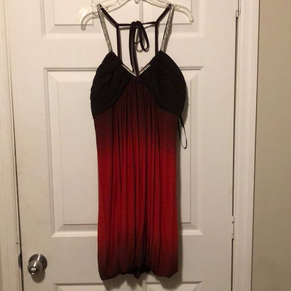 Red ombré party dress